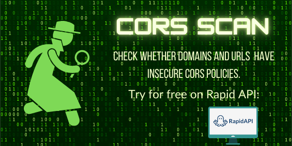 CORS Scan API banner