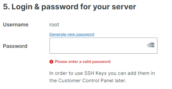 Create a login for your server