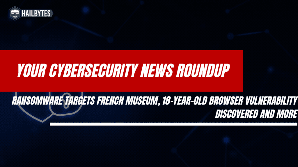 Cybersecurity roundup, ransomware targets French museum.