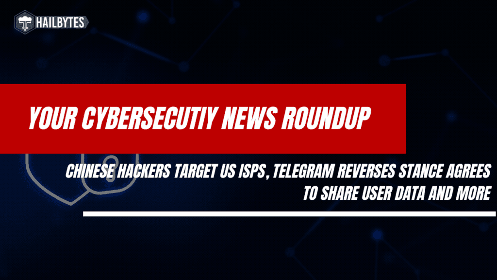 Cybersecurity news banner on Chinese hackers and Telegram