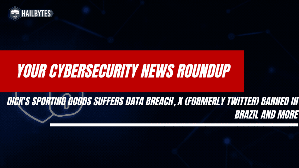 Cybersecurity news header about data breaches and bans