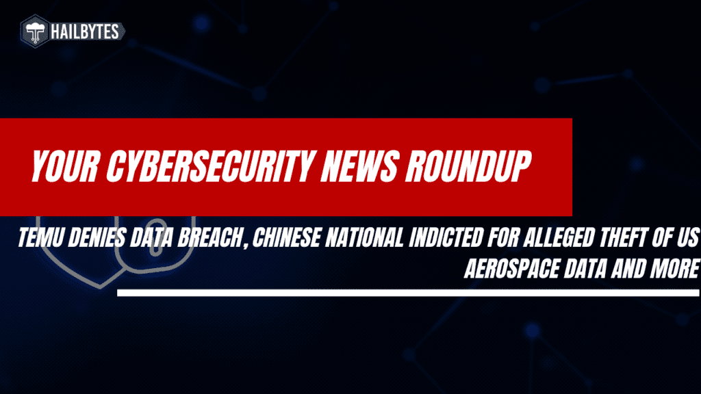 Cybersecurity news update on data breach and indictments.