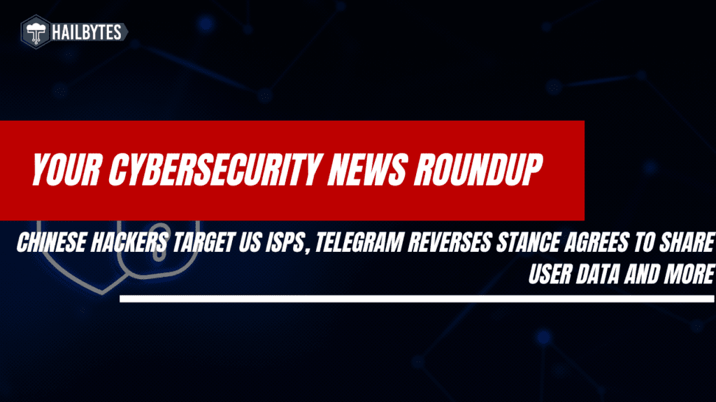 Cybersecurity news headline graphic on Chinese hackers and Telegram.