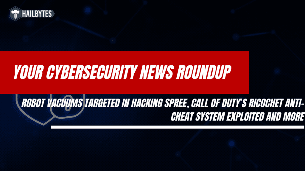 Graphic titled 'Your Cybersecurity News Roundup' on technology.