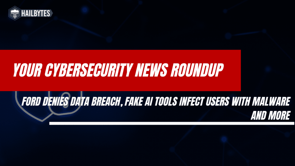 Cybersecurity news banner discussing breaches and malware